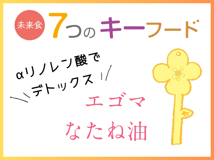 東京練馬【単発申し込み】未来食７つのキーフードレッスン③エゴマ&菜種油で簡単なのにパーフェクト