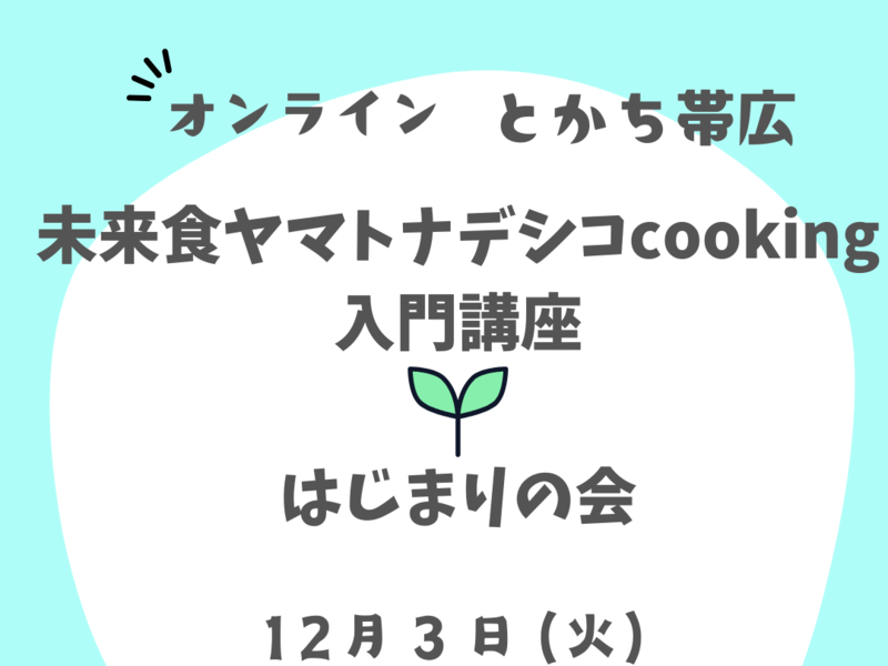 【オンライン】未来食ヤマトナデシコcooking入門講座♡はじまりの会